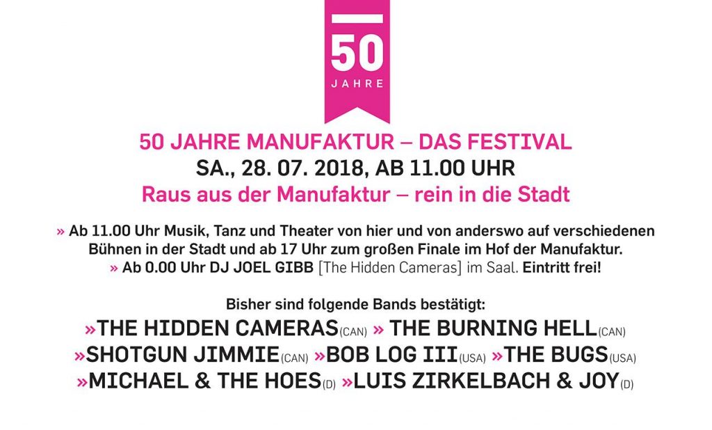 50 Jahre Manufaktur - Das Festival